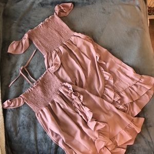 Mother daughter mauve dresses